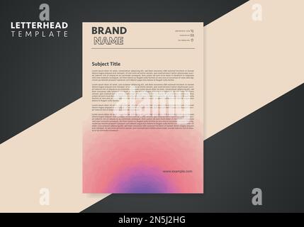 Corporate Business Letterhead, Elegant and minimalist style letterhead template design Stock Vector