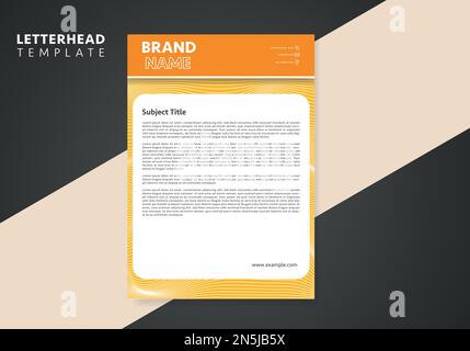Corporate Business Letterhead, Elegant and minimalist style letterhead template design Stock Vector