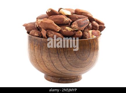 Pili Nuts from the Philippines on a White Background Stock Photo