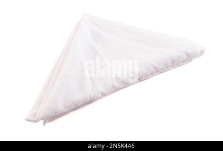White Nace Napkin Isolated on a White Background Stock Photo