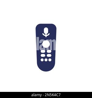 tv remote control with voice recognition icon Stock Vector