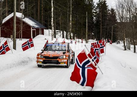 28 Jari HUTTUNEN (FIN), Antti LINNAKETO (FIN), SKODA FABIA, RC2, Rally2,  action during the Rally Finland 2023, 9th round of the 2023 WRC World Rally  Car Championship, from August 3 to 6