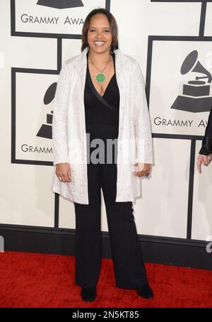 Terri Lyne Carrington on the red carpet of the 54th Annual Grammy ...