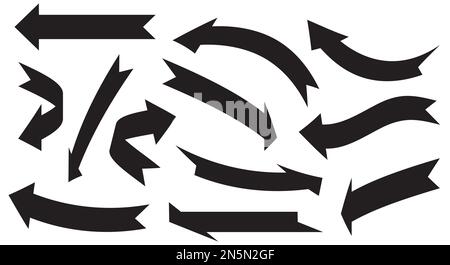 Vector arrows icon set for your design. Stock Vector