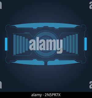 Futuristic user interface with HUD and infographic elements. Scanner screen. High Tech Concept vector Stock Vector