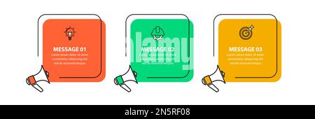 Infographic template with icons and 3 options or steps. Can be used for workflow layout, diagram, banner, webdesign. Vector illustration Stock Vector