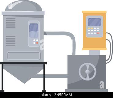 Automatic food manufacture. Liquid pressure tank icon isolated on white background Stock Vector