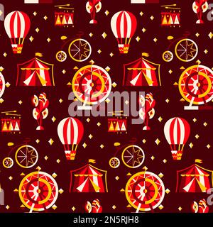 Circus Seamless Pattern Stock Vector