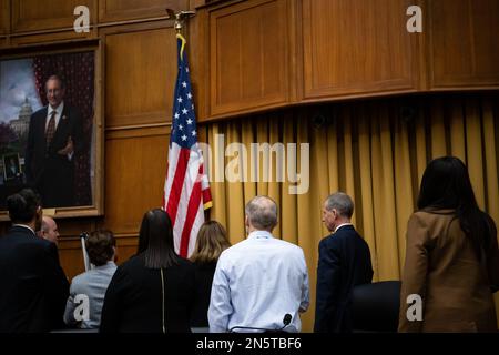 Representative Jim Jordan (R-OH) stands as Speaker of the House Mike ...