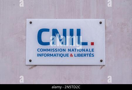 Sign of the Commission Nationale Informatique et Libertés (CNIL ...