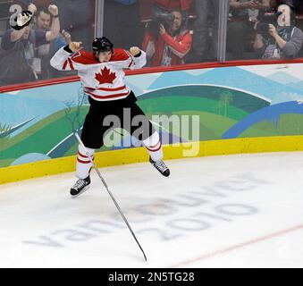 https://l450v.alamy.com/450v/2n5tg28/file-in-this-feb-28-2010-file-photo-canadas-sidney-crosby-leaps-in-the-air-after-scoriung-the-game-winning-goal-in-the-overtime-period-of-the-mens-gold-medal-ice-hockey-game-against-team-usa-at-the-vancouver-2010-olympics-in-vancouver-british-columbia-hockey-canada-announced-its-25-man-hockey-roster-loaded-with-nhl-stars-for-the-winter-olympics-on-tuesday-jan-7-2014-and-sid-the-kid-is-going-to-have-plenty-of-help-joining-crosby-who-scored-the-gold-medal-winning-goal-in-2010-against-the-us-will-be-jamie-benn-patrice-bergeron-jeff-carter-matt-duchene-ryan-getzlaf-chris-2n5tg28.jpg