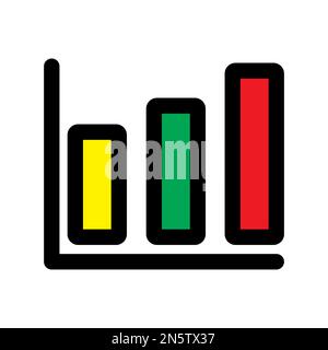 Bar chart icon line isolated on white background. Black flat thin icon on modern outline style. Linear symbol and editable stroke. Simple and pixel pe Stock Vector