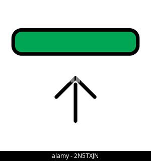 Upload icon line isolated on white background. Black flat thin icon on modern outline style. Linear symbol and editable stroke. Simple and pixel perfe Stock Vector