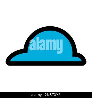Cloudy icon line isolated on white background. Black flat thin icon on modern outline style. Linear symbol and editable stroke. Simple and pixel perfe Stock Vector