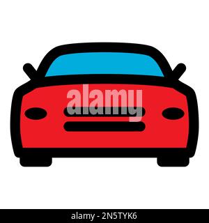 Sport car icon line isolated on white background. Black flat thin icon on modern outline style. Linear symbol and editable stroke. Simple and pixel pe Stock Vector