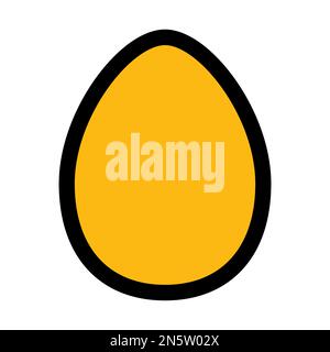 Egg icon line isolated on white background. Black flat thin icon on modern outline style. Linear symbol and editable stroke. Simple and pixel perfect Stock Vector