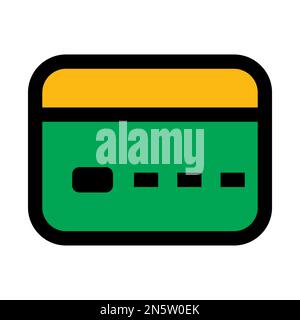 Credit card icon line isolated on white background. Black flat thin icon on modern outline style. Linear symbol and editable stroke. Simple and pixel Stock Vector