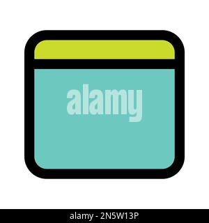 Browser icon line isolated on white background. Black flat thin icon on modern outline style. Linear symbol and editable stroke. Simple and pixel perf Stock Vector