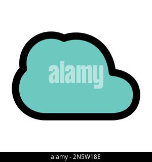 Cloud icon line isolated on white background. Black flat thin icon on modern outline style. Linear symbol and editable stroke. Simple and pixel perfec Stock Vector