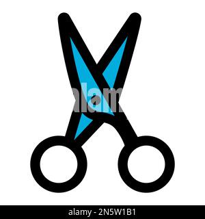 Cut icon line isolated on white background. Black flat thin icon on modern outline style. Linear symbol and editable stroke. Simple and pixel perfect Stock Vector