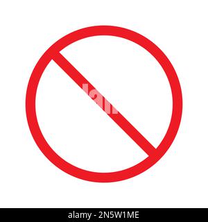 Ban icon line isolated on white background. Black flat thin icon on modern outline style. Linear symbol and editable stroke. Simple and pixel perfect Stock Vector