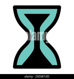Hourglass icon line isolated on white background. Black flat thin icon on modern outline style. Linear symbol and editable stroke. Simple and pixel pe Stock Vector