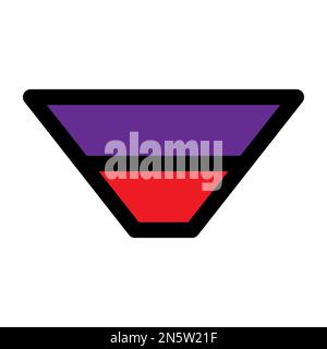 Filter icon line isolated on white background. Black flat thin icon on modern outline style. Linear symbol and editable stroke. Simple and pixel perfe Stock Vector