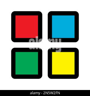 Grid icon line isolated on white background. Black flat thin icon on modern outline style. Linear symbol and editable stroke. Simple and pixel perfect Stock Vector