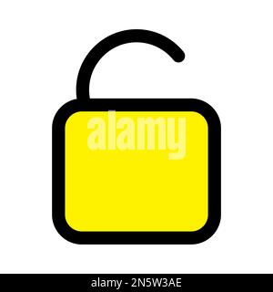 Lock open icon line isolated on white background. Black flat thin icon on modern outline style. Linear symbol and editable stroke. Simple and pixel pe Stock Vector