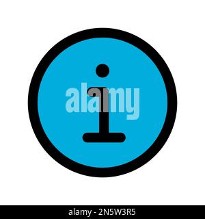 Information circle icon line isolated on white background. Black flat thin icon on modern outline style. Linear symbol and editable stroke. Simple and Stock Vector