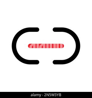Link icon line isolated on white background. Black flat thin icon on modern outline style. Linear symbol and editable stroke. Simple and pixel perfect Stock Vector