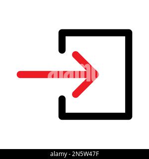 Enter icon line isolated on white background. Black flat thin icon on modern outline style. Linear symbol and editable stroke. Simple and pixel perfec Stock Vector