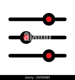 Options icon line isolated on white background. Black flat thin icon on modern outline style. Linear symbol and editable stroke. Simple and pixel perf Stock Vector