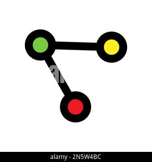 Share social icon line isolated on white background. Black flat thin icon on modern outline style. Linear symbol and editable stroke. Simple and pixel Stock Vector