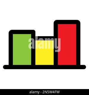 Chart icon line isolated on white background. Black flat thin icon on modern outline style. Linear symbol and editable stroke. Simple and pixel perfec Stock Vector