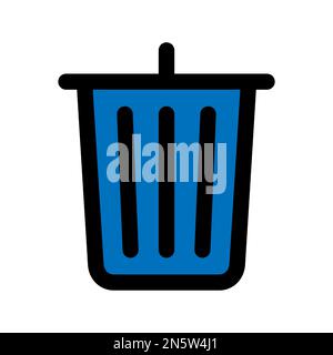 Trash icon line isolated on white background. Black flat thin icon on modern outline style. Linear symbol and editable stroke. Simple and pixel perfec Stock Vector