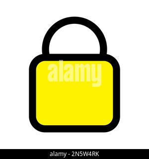 Lock closed icon line isolated on white background. Black flat thin icon on modern outline style. Linear symbol and editable stroke. Simple and pixel Stock Vector