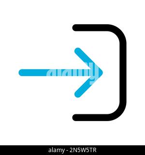 Log in icon line isolated on white background. Black flat thin icon on modern outline style. Linear symbol and editable stroke. Simple and pixel perfe Stock Vector