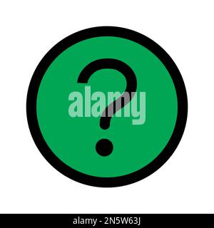 Help circle icon line isolated on white background. Black flat thin icon on modern outline style. Linear symbol and editable stroke. Simple and pixel Stock Vector