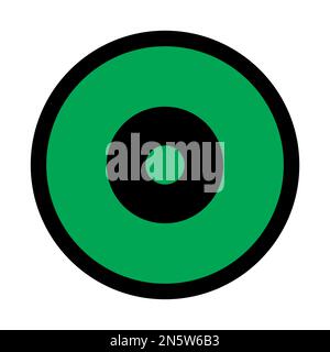Disc icon line isolated on white background. Black flat thin icon on modern outline style. Linear symbol and editable stroke. Simple and pixel perfect Stock Vector