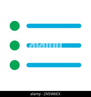 List icon line isolated on white background. Black flat thin icon on modern outline style. Linear symbol and editable stroke. Simple and pixel perfect Stock Vector