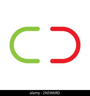 Unlink icon line isolated on white background. Black flat thin icon on modern outline style. Linear symbol and editable stroke. Simple and pixel perfe Stock Vector