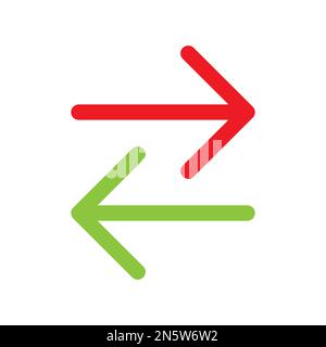 Swap horizontal arrow icon line isolated on white background. Black flat thin icon on modern outline style. Linear symbol and editable stroke. Simple Stock Vector