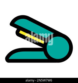 Stapler icon line isolated on white background. Black flat thin icon on modern outline style. Linear symbol and editable stroke. Simple and pixel perf Stock Vector