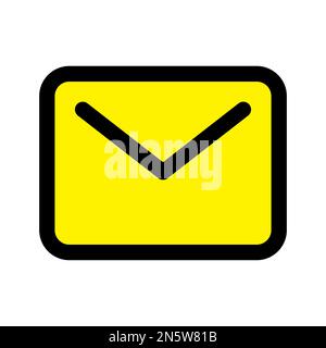 Mail icon line isolated on white background. Black flat thin icon on modern outline style. Linear symbol and editable stroke. Simple and pixel perfect Stock Vector
