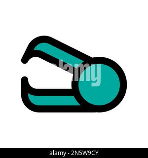 Staple remover icon line isolated on white background. Black flat thin icon on modern outline style. Linear symbol and editable stroke. Simple and pix Stock Vector