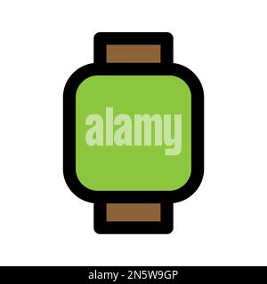 Watch icon line isolated on white background. Black flat thin icon on modern outline style. Linear symbol and editable stroke. Simple and pixel perfec Stock Vector