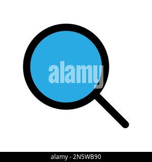 Search icon line isolated on white background. Black flat thin icon on modern outline style. Linear symbol and editable stroke. Simple and pixel perfe Stock Vector