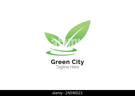 Gradient Agricultural Leaf Logo Design Stock Vector