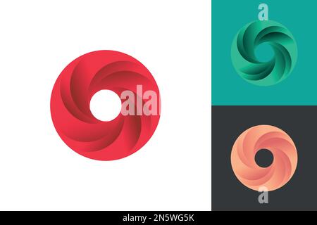 Colorful Gradient O Logo Collection Stock Vector